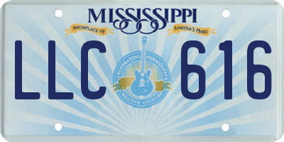 MS license plate LLC616
