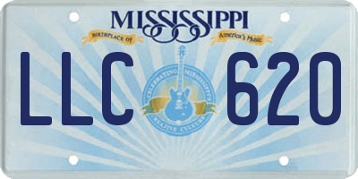 MS license plate LLC620