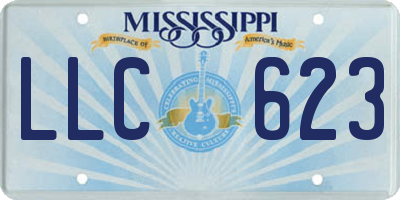 MS license plate LLC623