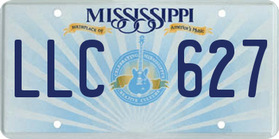 MS license plate LLC627