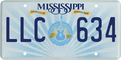 MS license plate LLC634