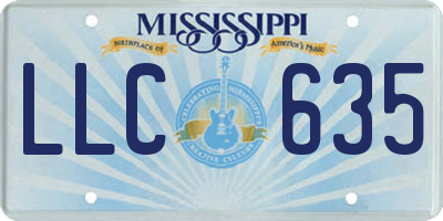 MS license plate LLC635