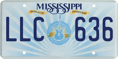 MS license plate LLC636