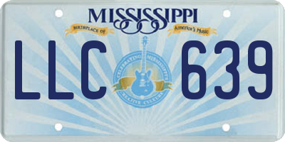MS license plate LLC639