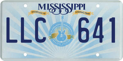 MS license plate LLC641