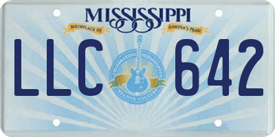 MS license plate LLC642