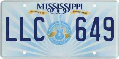 MS license plate LLC649