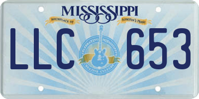 MS license plate LLC653