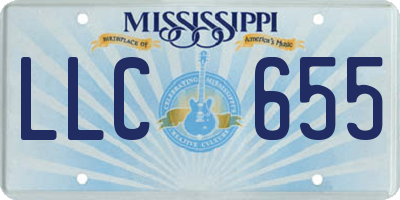 MS license plate LLC655