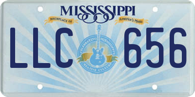 MS license plate LLC656