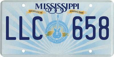 MS license plate LLC658