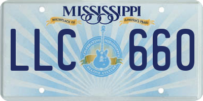 MS license plate LLC660