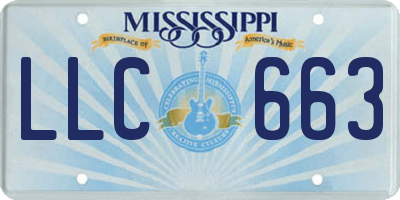 MS license plate LLC663