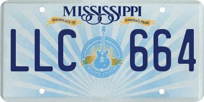 MS license plate LLC664