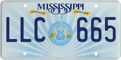 MS license plate LLC665