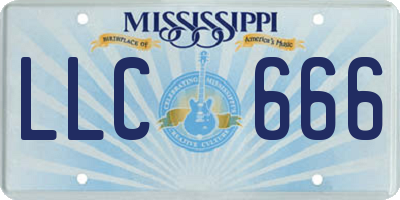 MS license plate LLC666