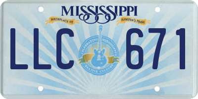 MS license plate LLC671