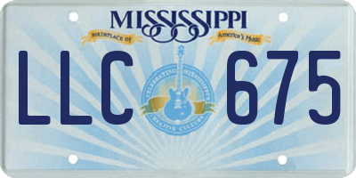 MS license plate LLC675