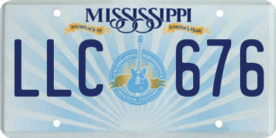 MS license plate LLC676