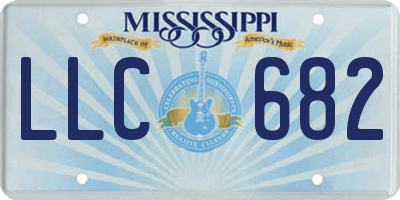 MS license plate LLC682