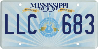 MS license plate LLC683