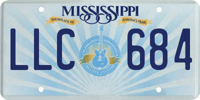 MS license plate LLC684