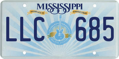 MS license plate LLC685