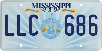 MS license plate LLC686