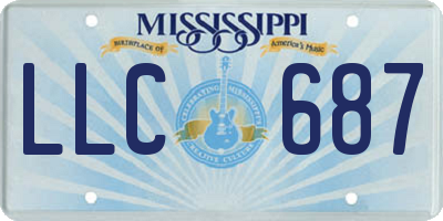 MS license plate LLC687