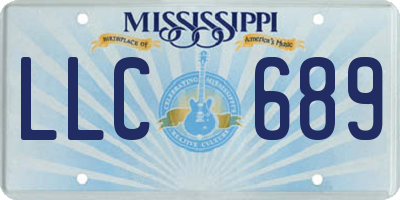 MS license plate LLC689