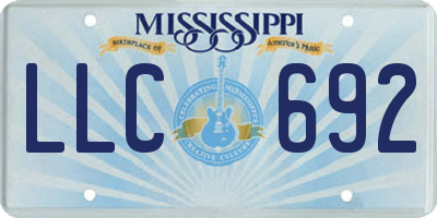 MS license plate LLC692