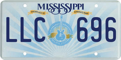 MS license plate LLC696