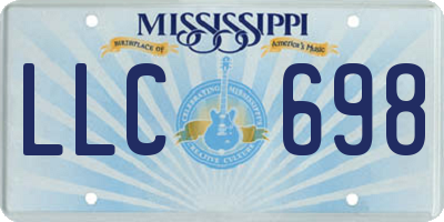 MS license plate LLC698