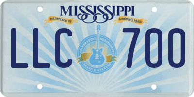MS license plate LLC700