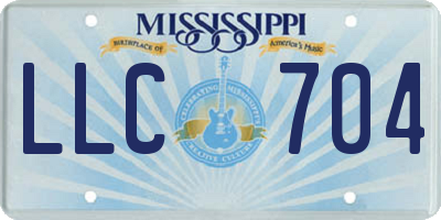 MS license plate LLC704
