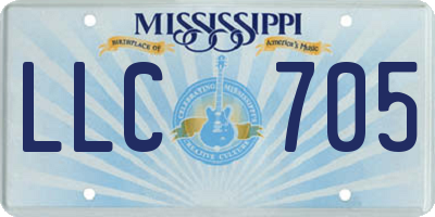MS license plate LLC705