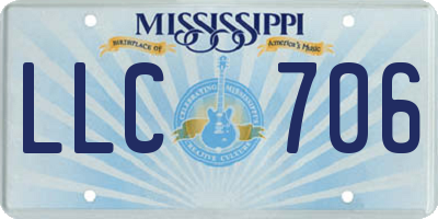 MS license plate LLC706