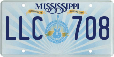 MS license plate LLC708