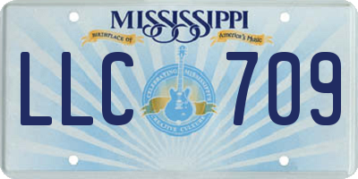 MS license plate LLC709
