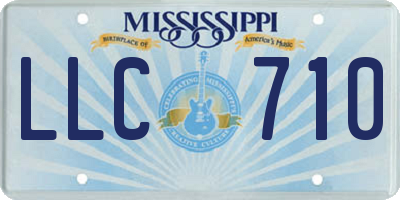 MS license plate LLC710