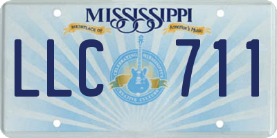 MS license plate LLC711