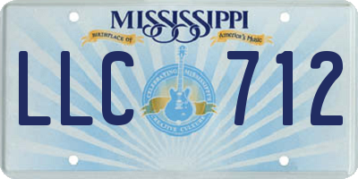 MS license plate LLC712