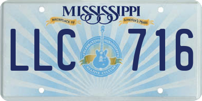 MS license plate LLC716