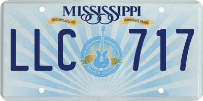 MS license plate LLC717
