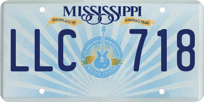 MS license plate LLC718