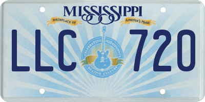MS license plate LLC720