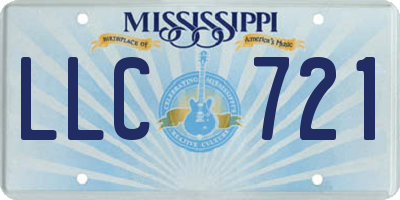 MS license plate LLC721