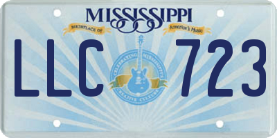 MS license plate LLC723