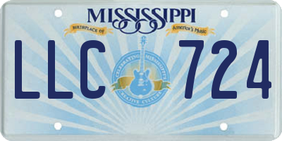 MS license plate LLC724