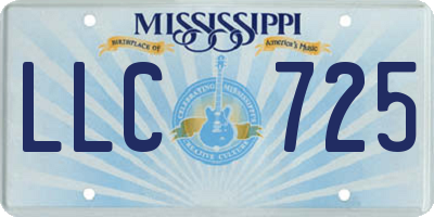 MS license plate LLC725